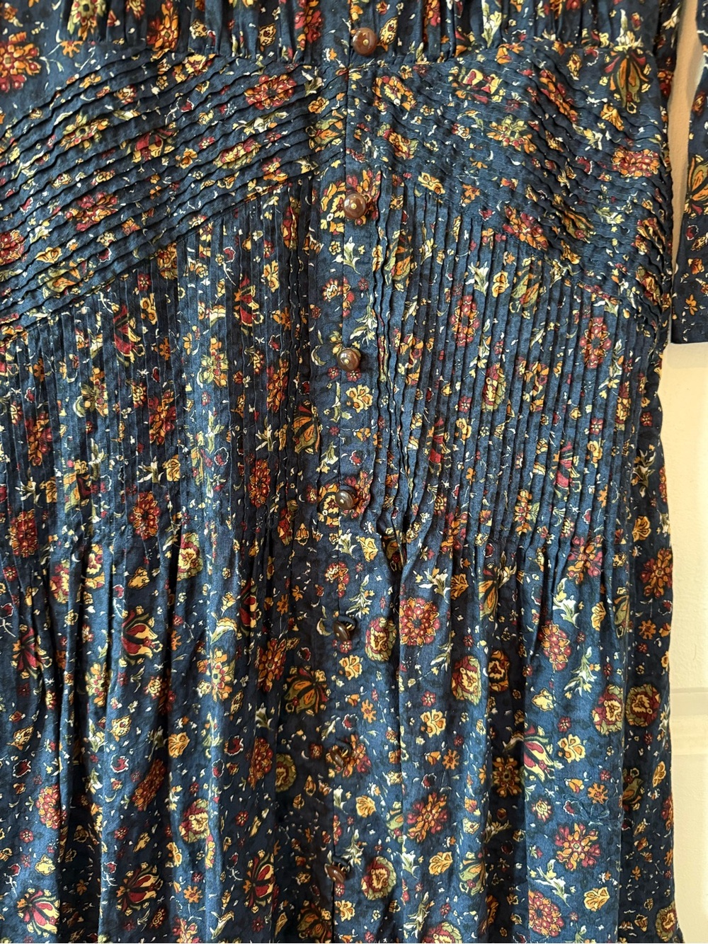 Veronica Beard Shireen Pleated Floral Midi Dress Sz 6 - Picture 4 of 10